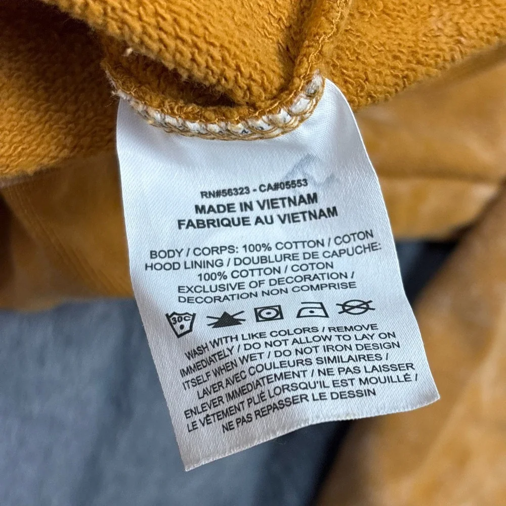 Jordan Essentials Mens Fleece Hoodie Gold Acid Wash DR3087-712 XL